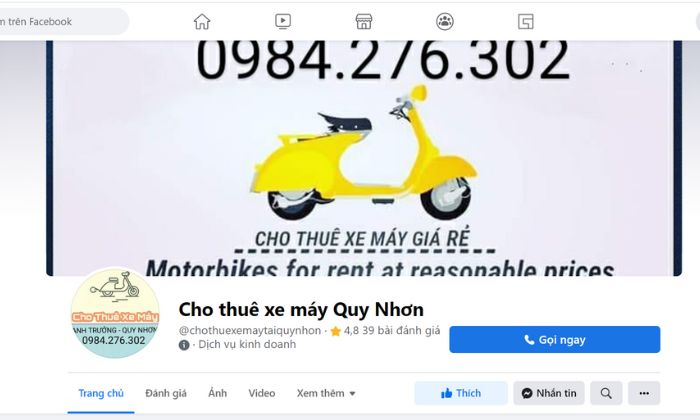 Thuê xe máy tại Quy Nhơn 